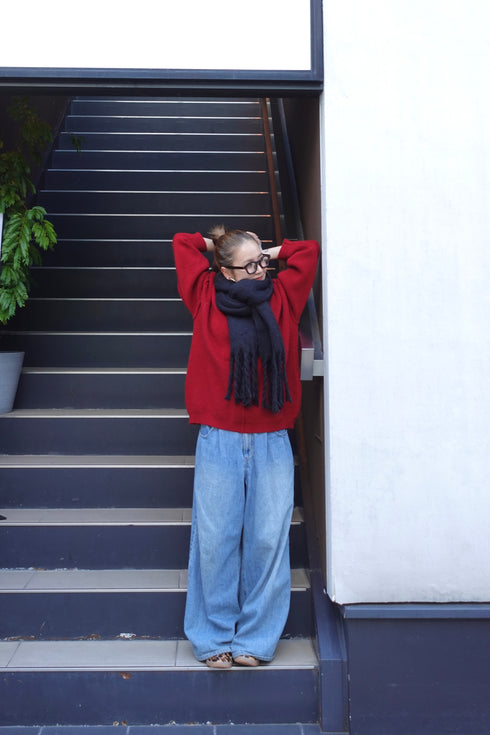 ベーシックルーズニット